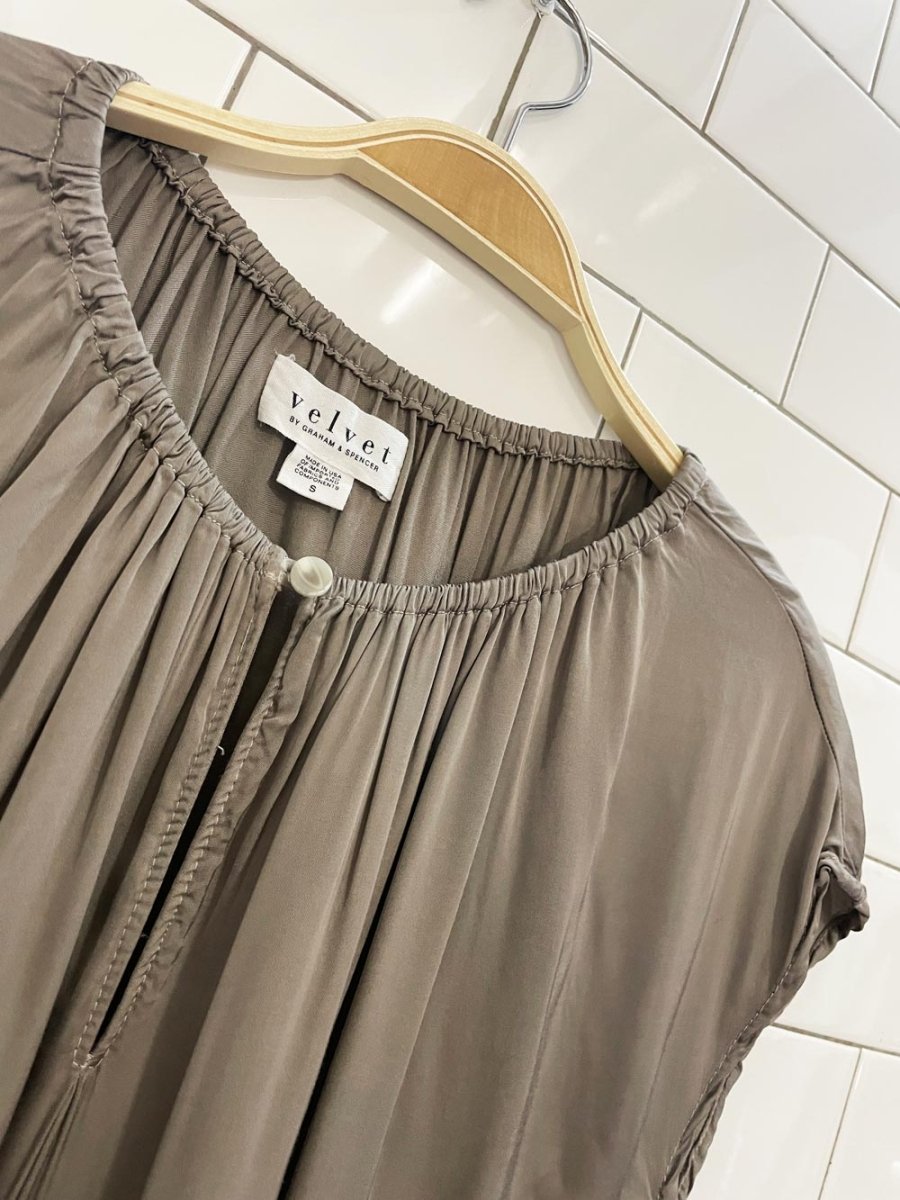 velvet by graham & spencer satin oversized top - good market thrift store