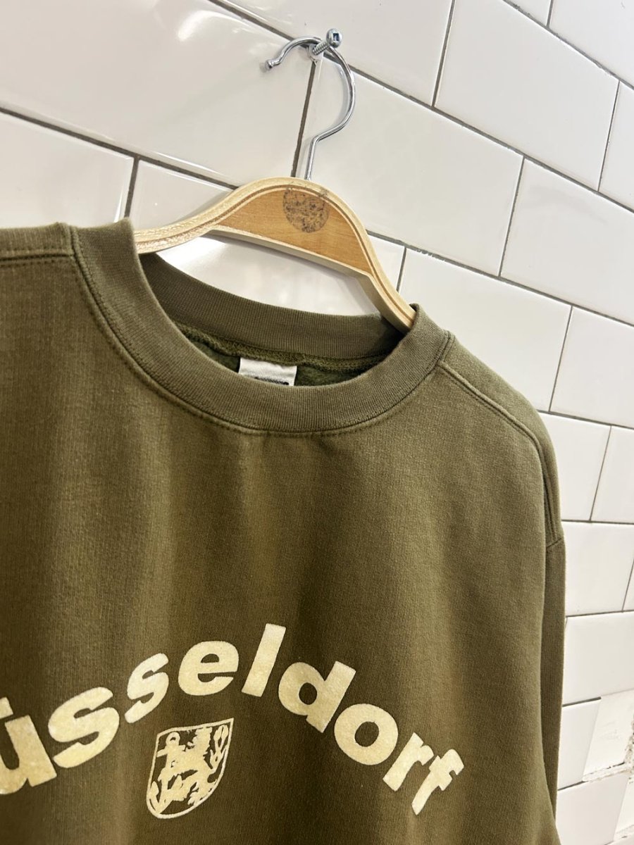 vintage 90s dusseldorf german fleece crew - good market thrift store