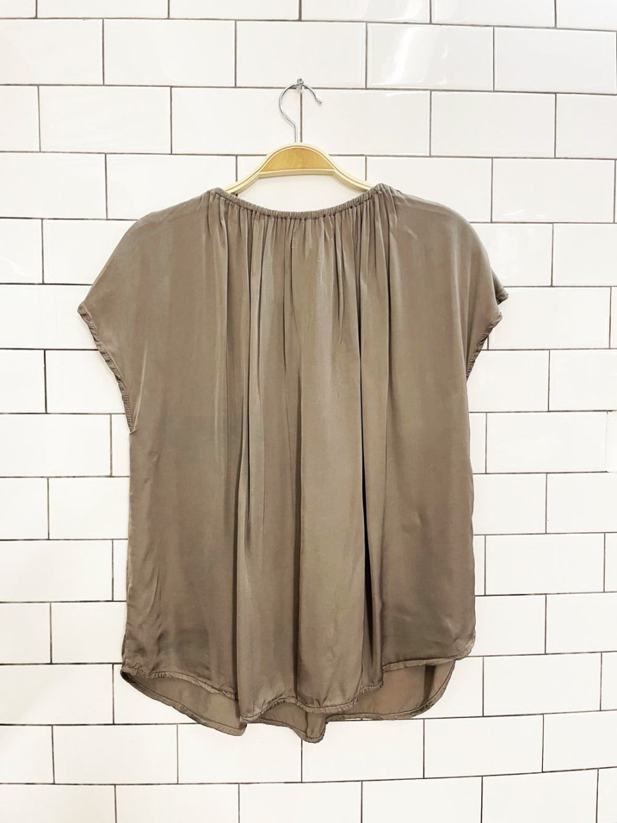 velvet by graham & spencer satin oversized top - good market thrift store