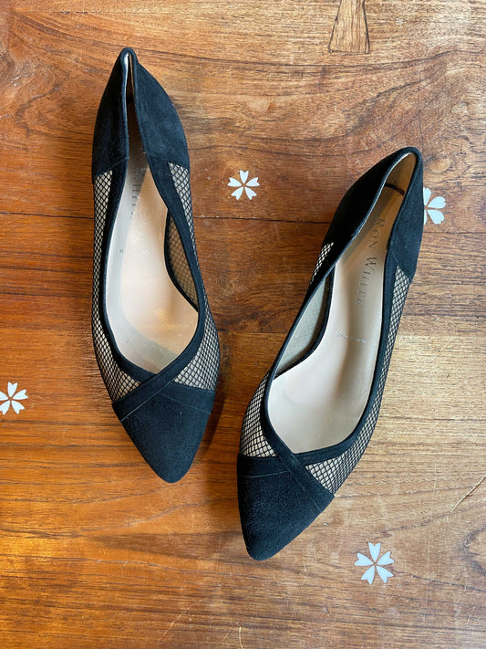 ron white mesh pointed toe flats
