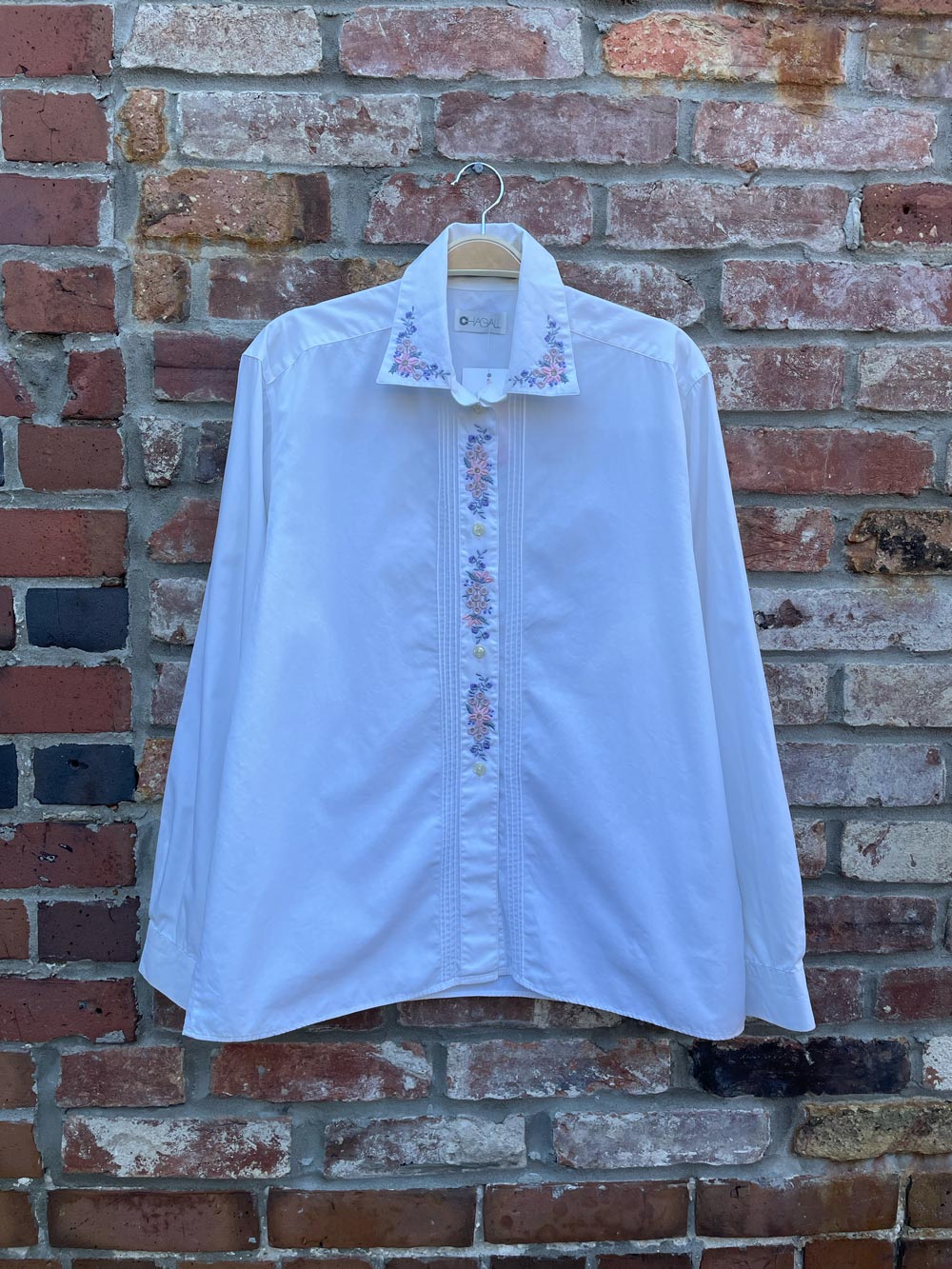 vintage chagall floral embroidered blouse