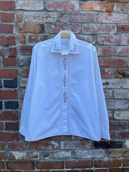 vintage chagall floral embroidered blouse