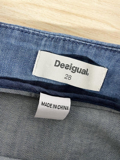 desigual boho patchwork wrap embroidered denim mini skirt - good market thrift store