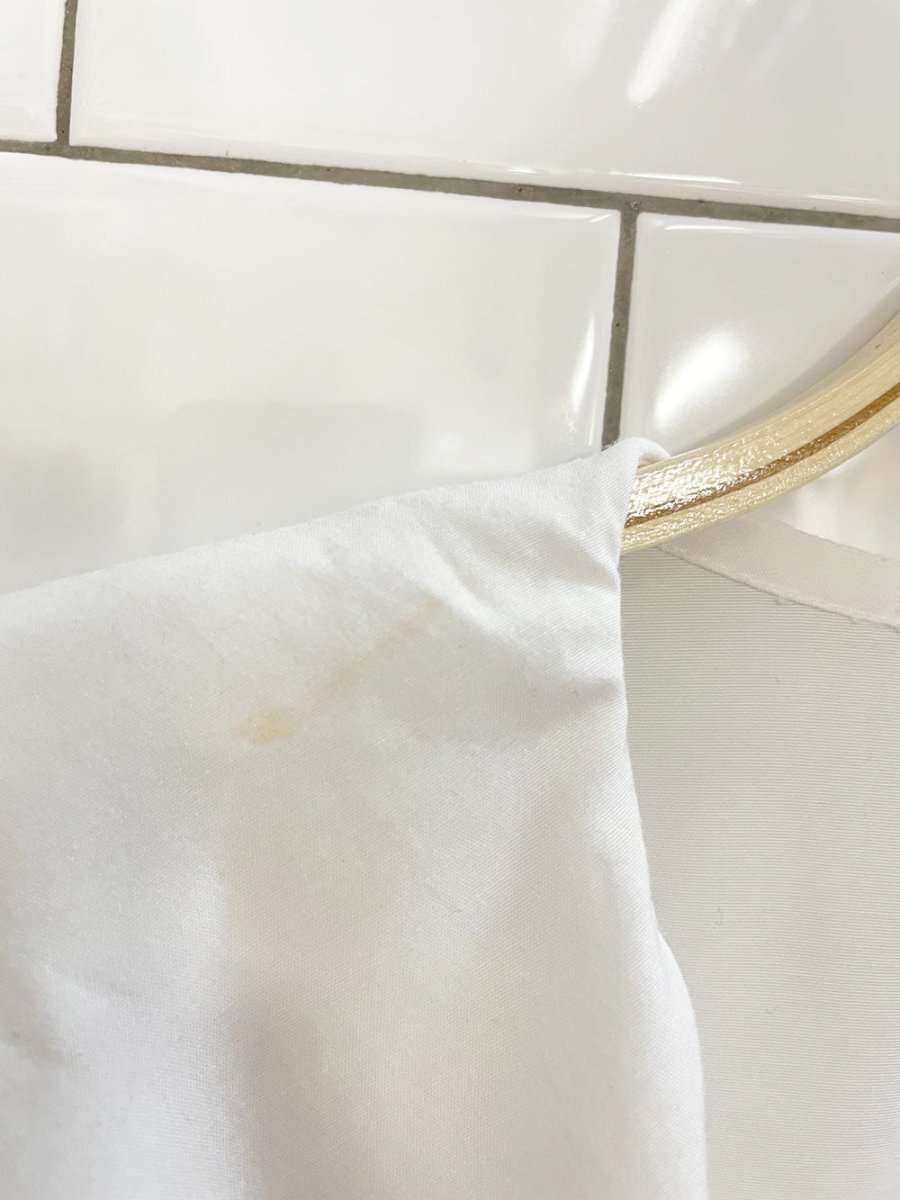 vintage 90s big collar white blouse - good market thrift store