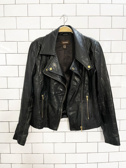 danier butter leather biker jacket | lambskin - good market thrift store