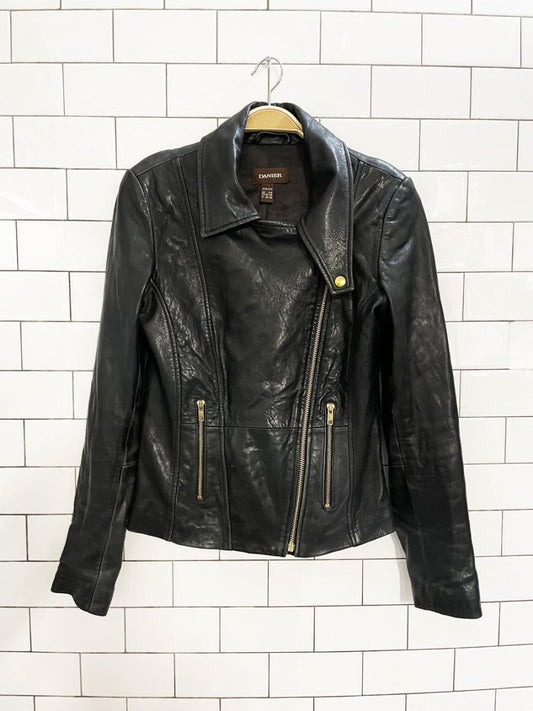 danier butter leather biker jacket | lambskin - good market thrift store
