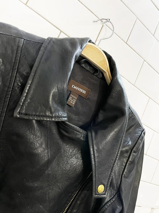 danier butter leather biker jacket | lambskin - good market thrift store