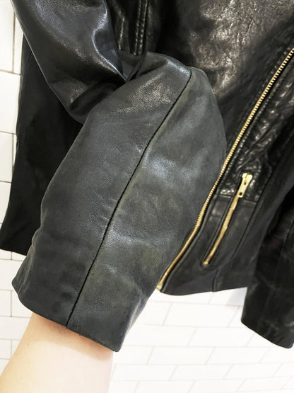 danier butter leather biker jacket | lambskin - good market thrift store
