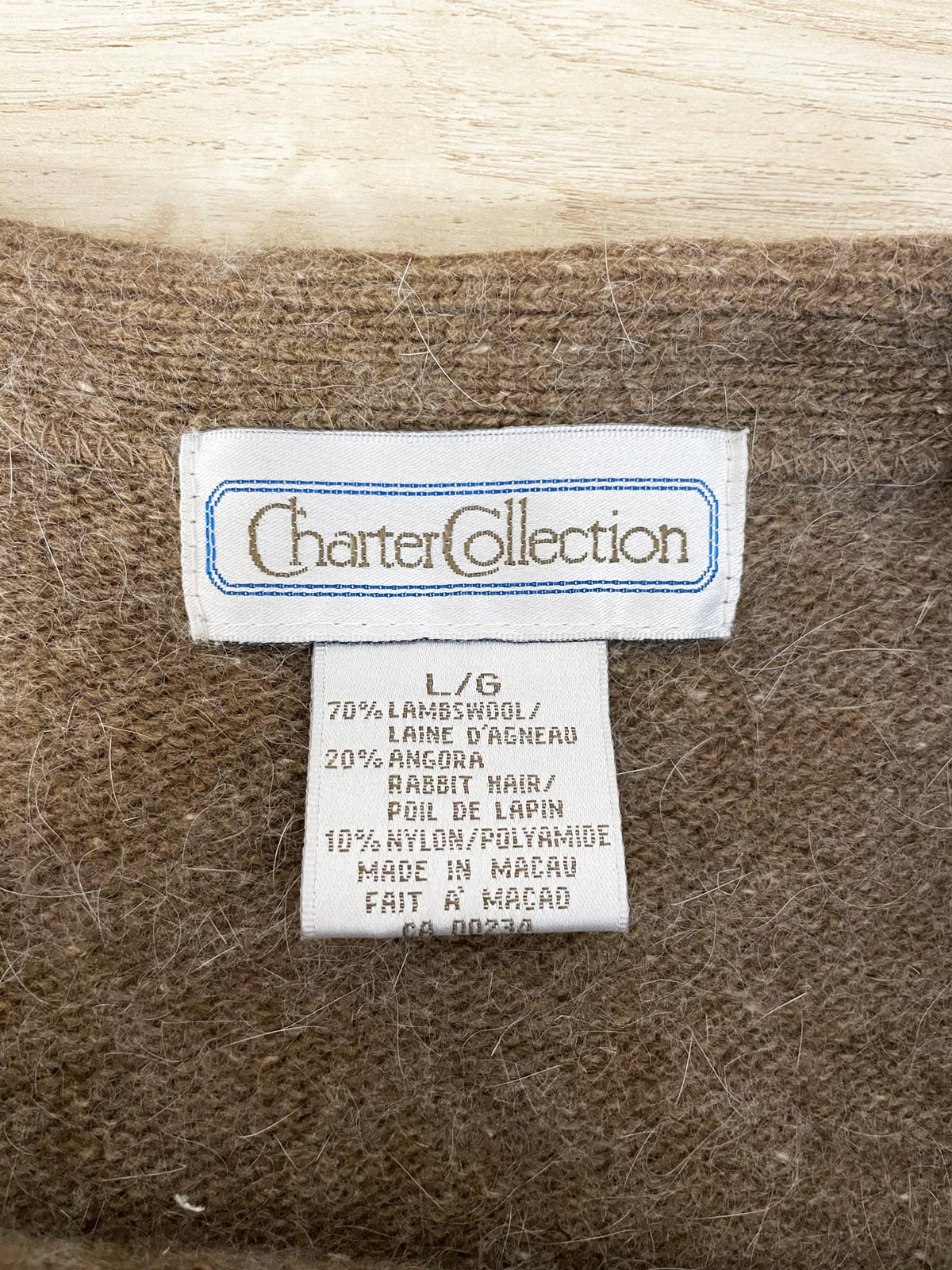vintage charter collection lambswool-angora fringe wrap maxi skirt