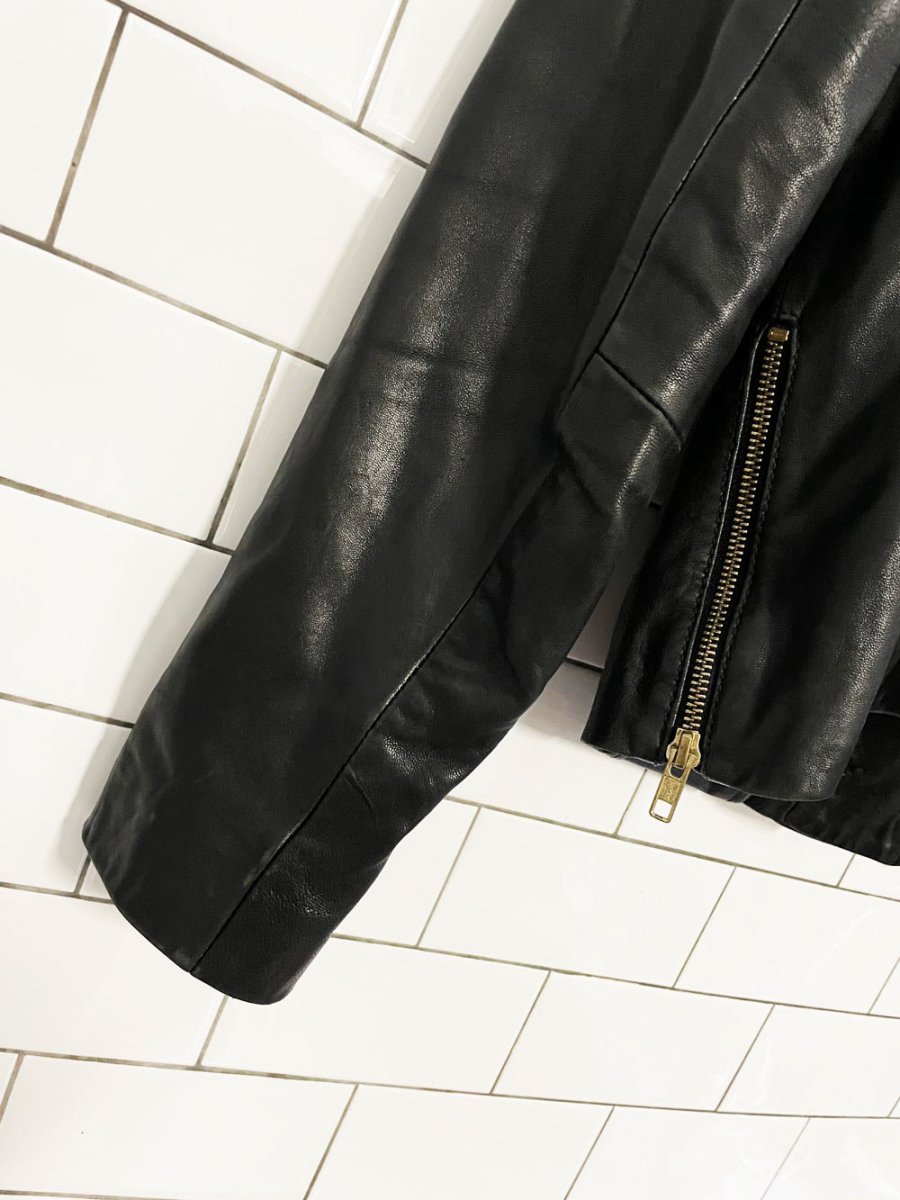 danier butter leather biker jacket | lambskin - good market thrift store