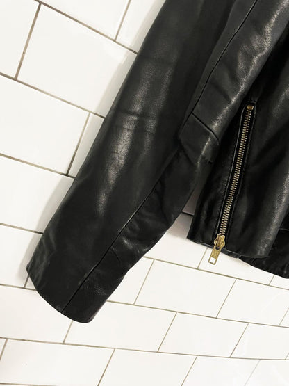 danier butter leather biker jacket | lambskin - good market thrift store