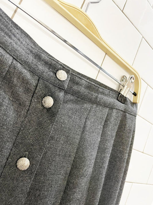 vintage st michael full button pleated midi skirt - good market thrift store