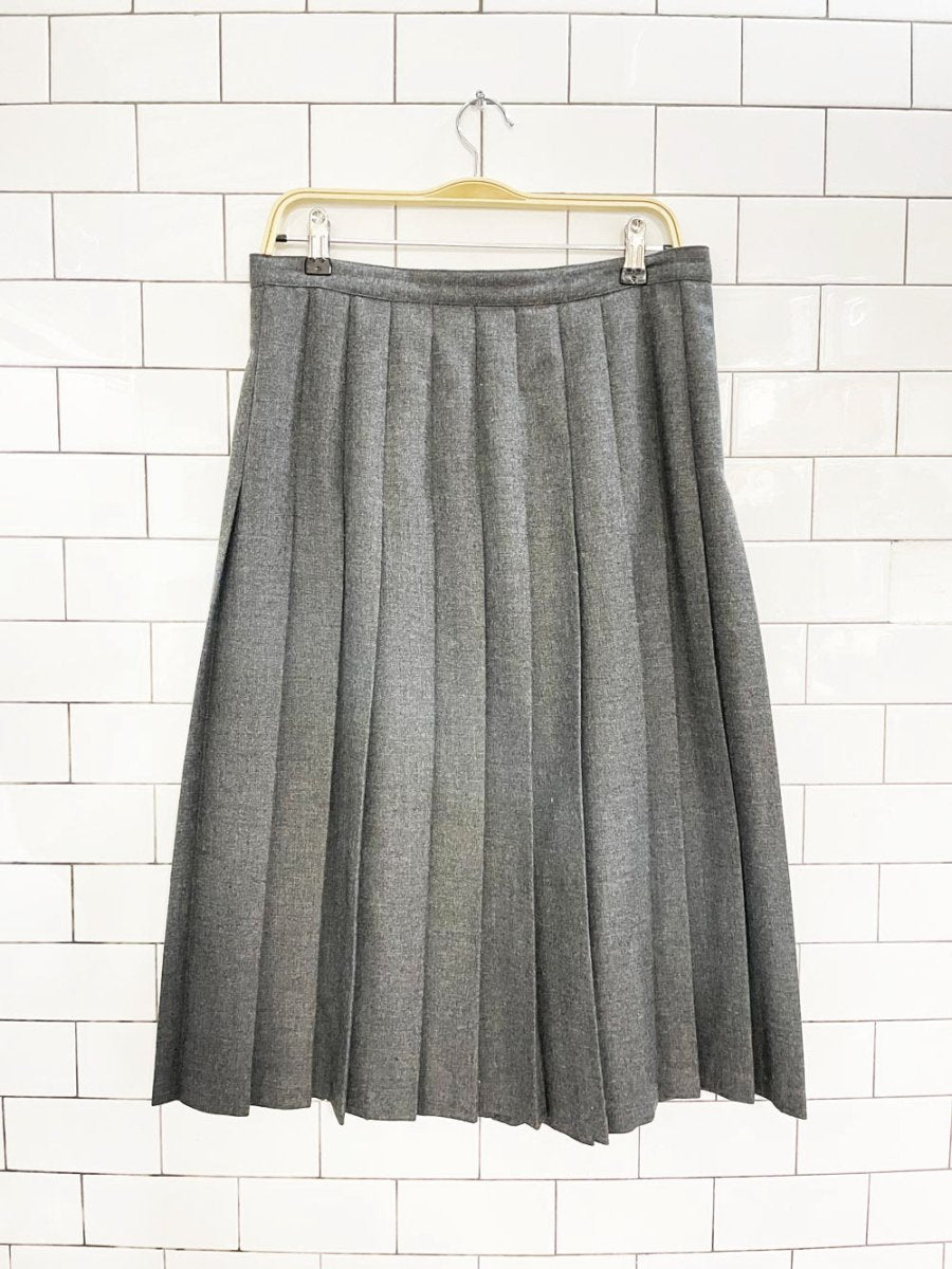vintage st michael full button pleated midi skirt - good market thrift store