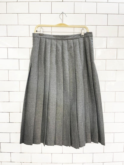 vintage st michael full button pleated midi skirt - good market thrift store