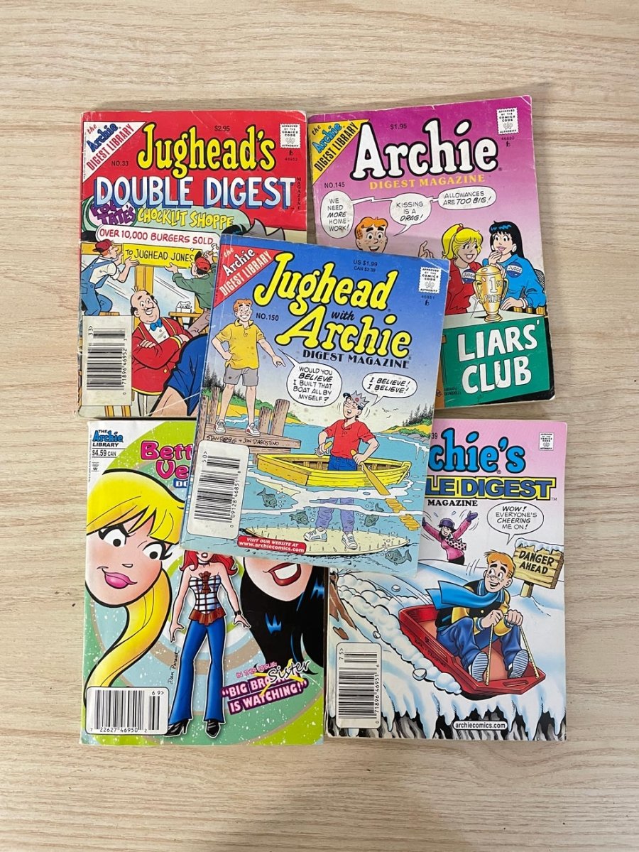 x5 vintage archie comics | jugheads double digest - good market thrift store
