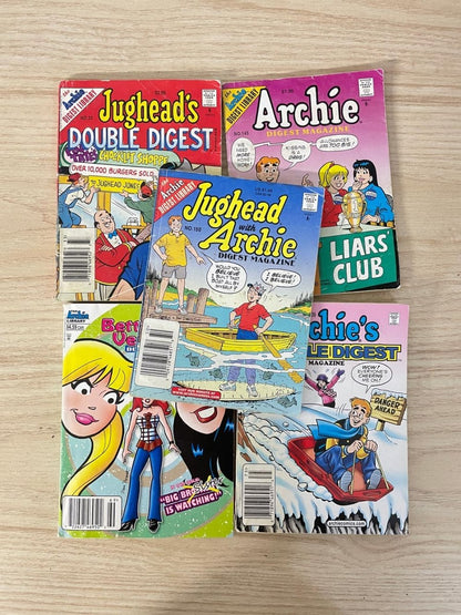 x5 vintage archie comics | jugheads double digest - good market thrift store