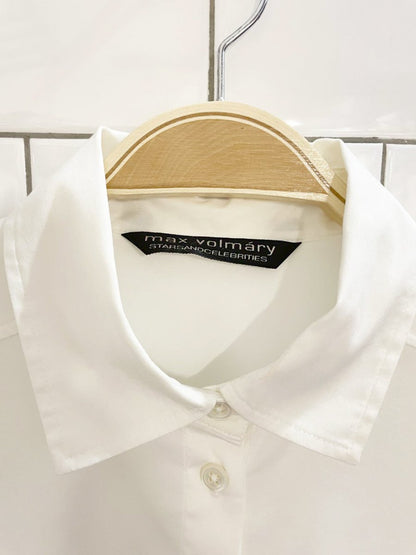 max volmáry poplin boxy shirt + stretch stripe combo shirt - good market thrift store