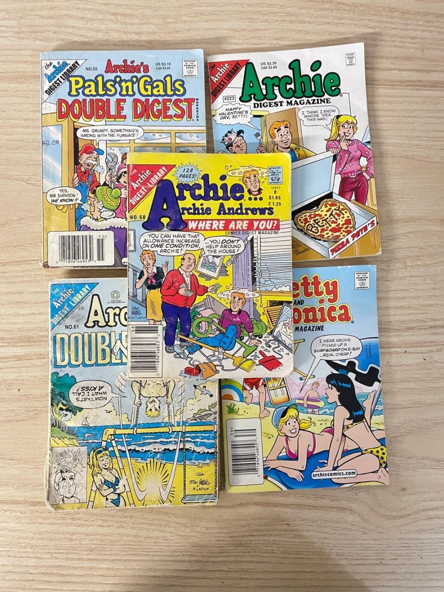 x5 vintage archie comics | archie andrews where are you - good market thrift store