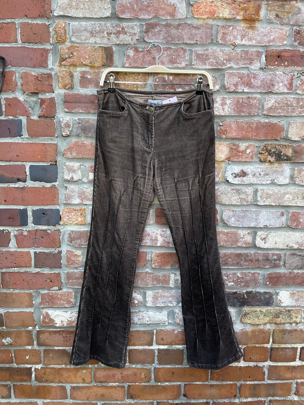 y2k santa barbara low rise corduroy flare pants