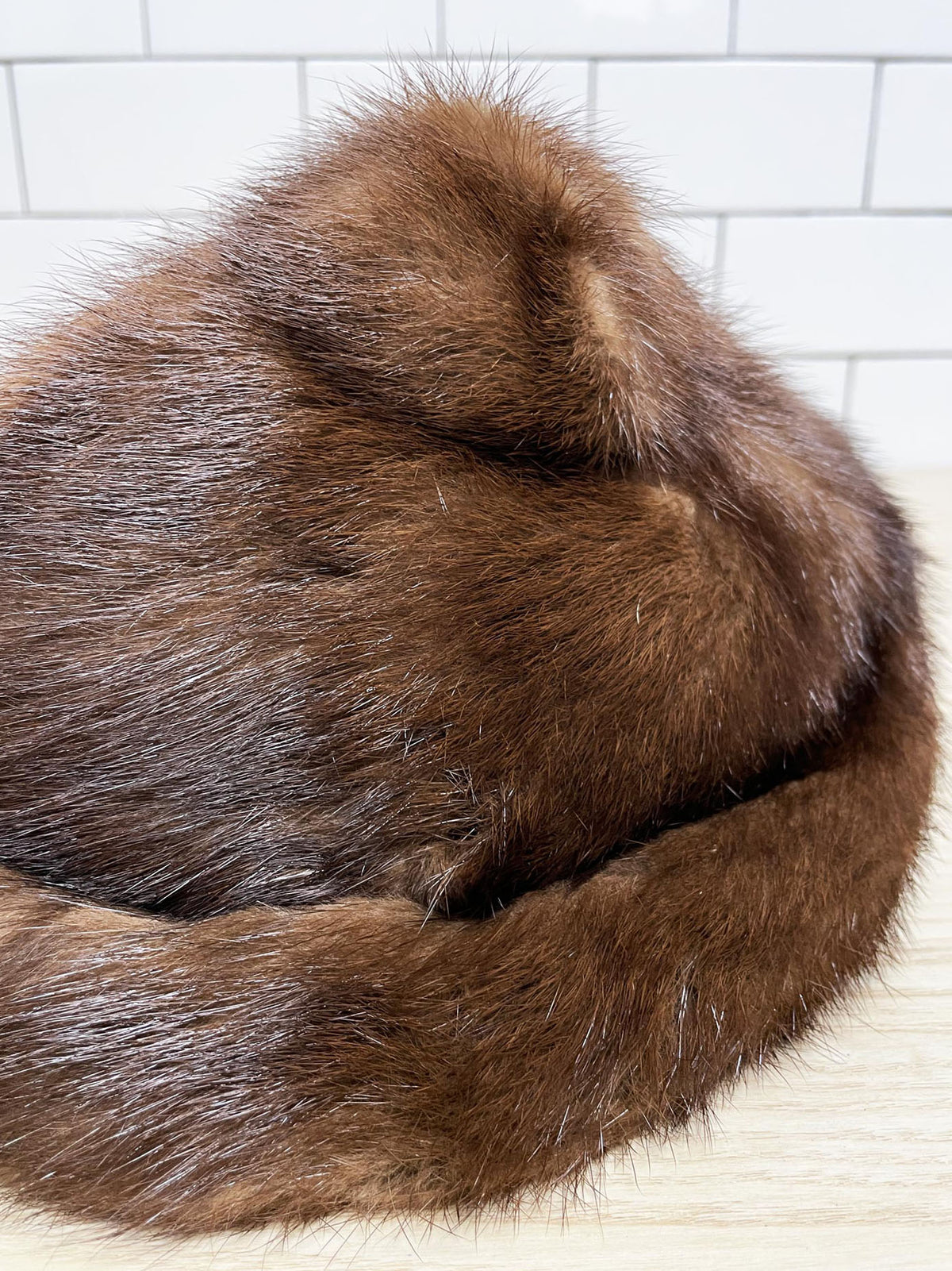 vintage 60s mink fur pixie style pointed hat