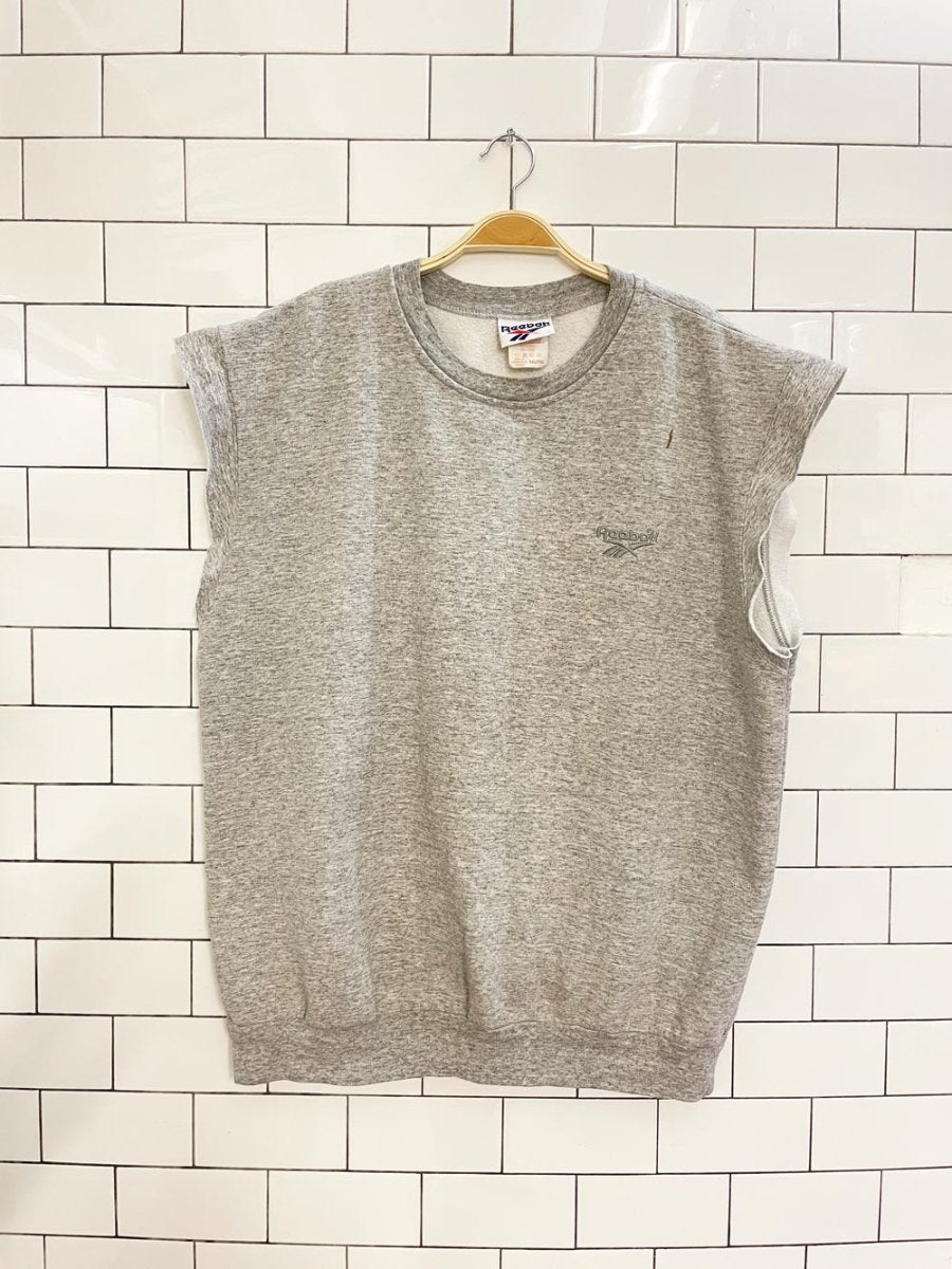 vintage 80s reebok retro sleeveless sweatshirt - good market thrift store