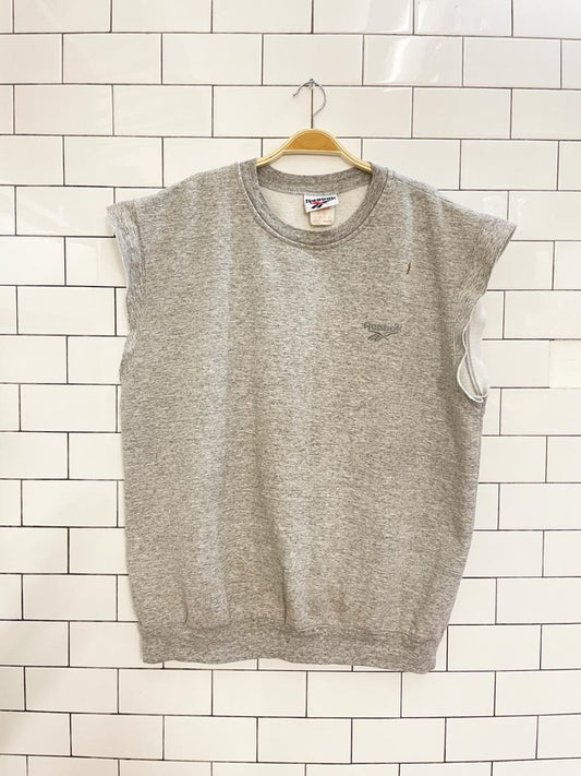 vintage 80s reebok retro sleeveless sweatshirt - good market thrift store