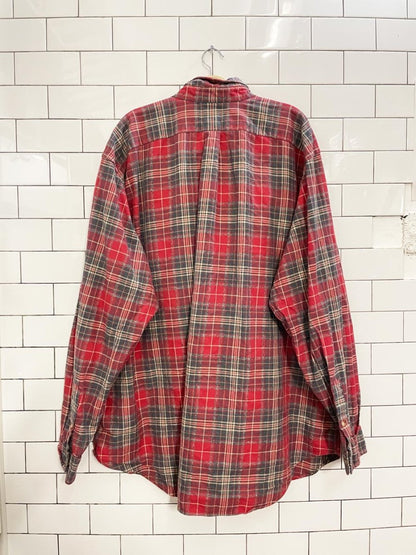 vintage 90s polo ralph lauren plaid flannel shirt - good market thrift store