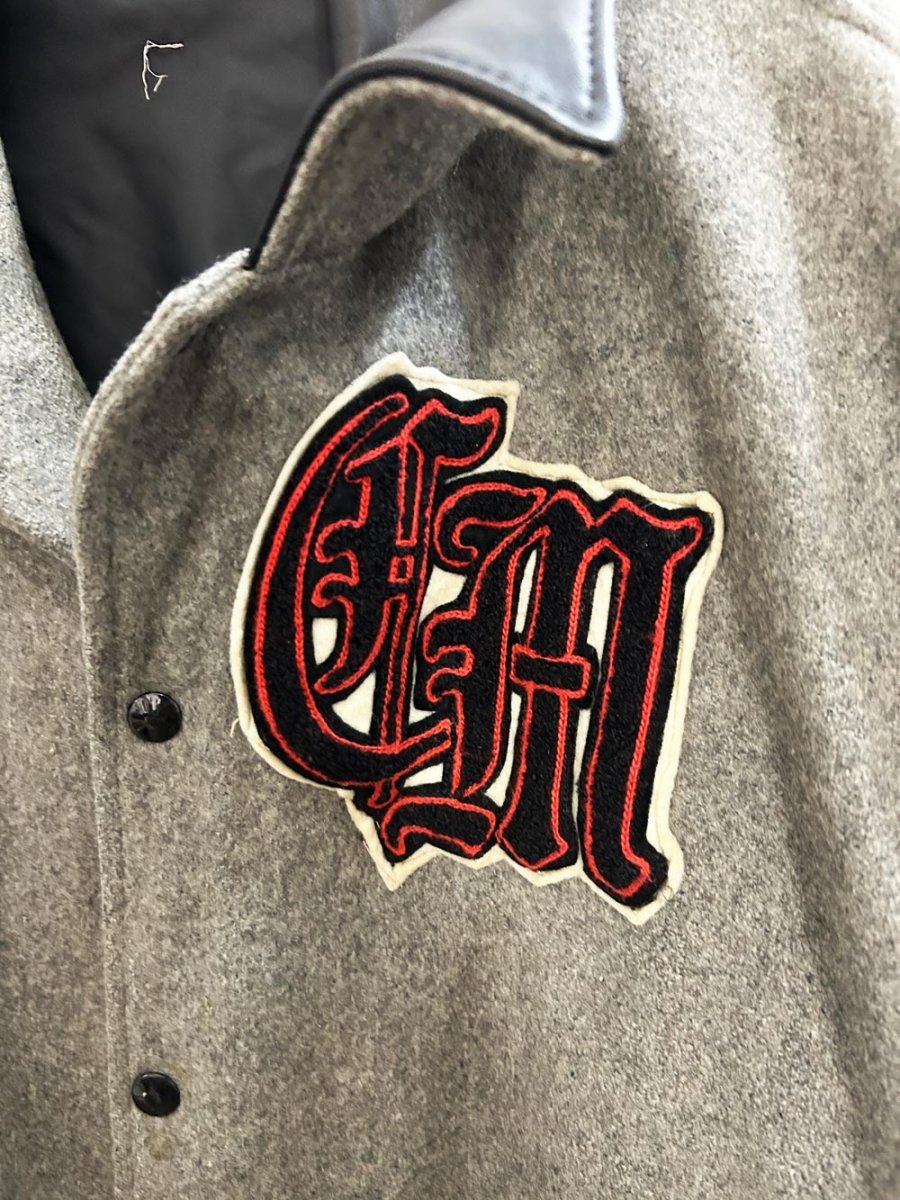vintage 80s wool - leather varsity letter jacket - good market thrift store