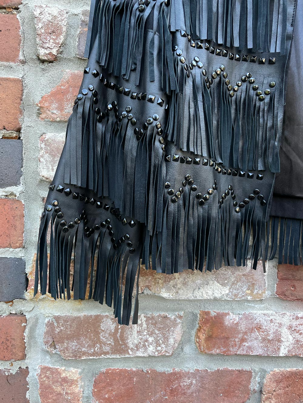 guess marciano butter leather fringe crop leather jacket