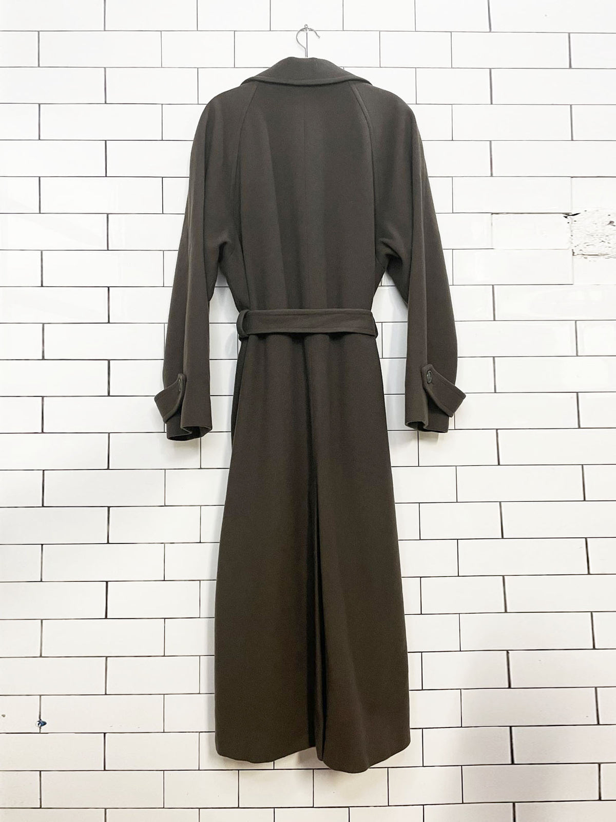 vintage 90s jones new york 100% wool belted long coat