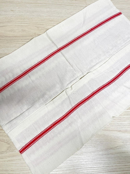 vintage woven folk art pillow case - good market thrift store