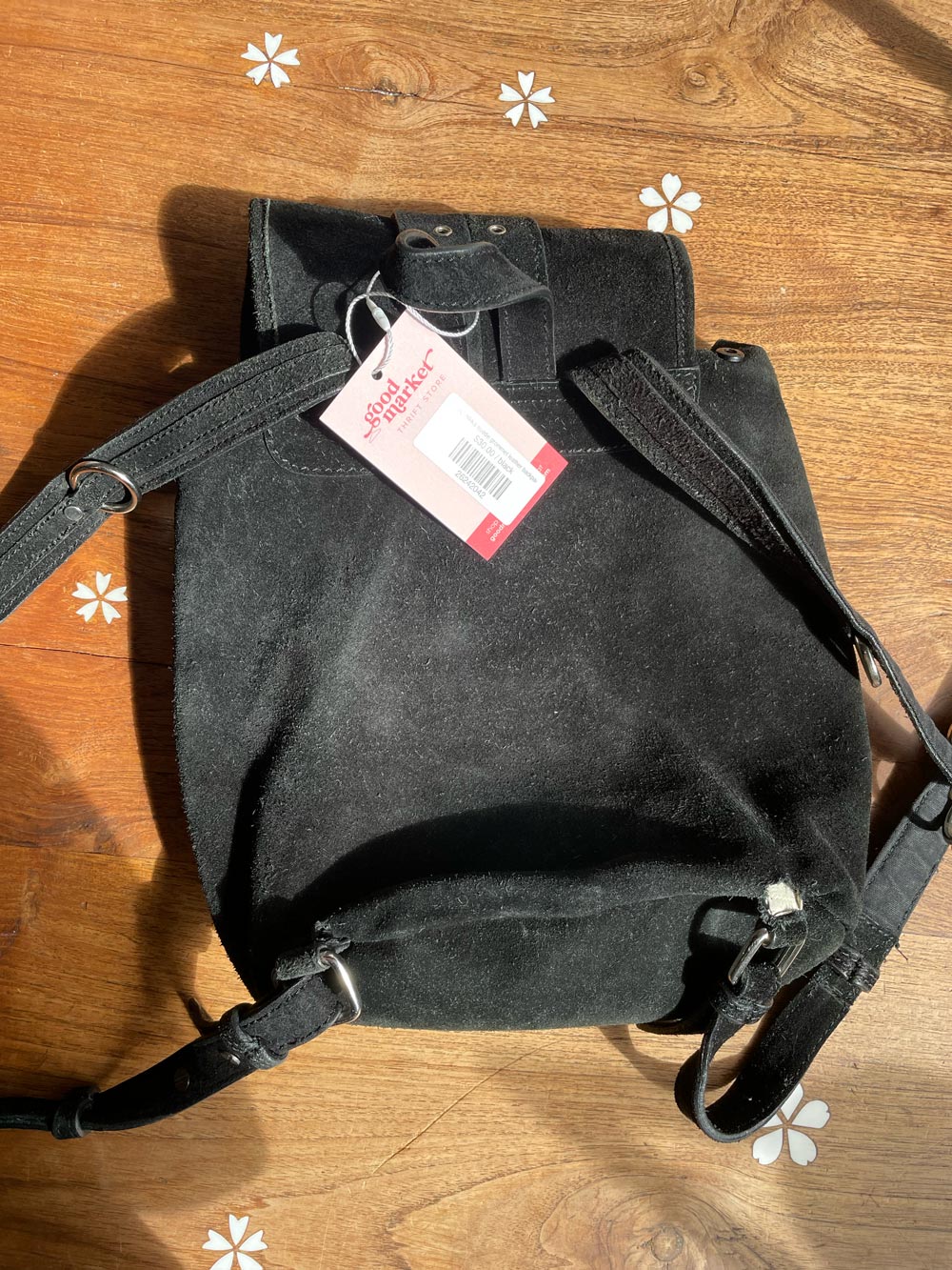 UO nikka suede grommet leather backpack