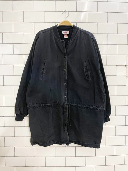 vintage 90s canary island drawstring cotton jacket - good market thrift store