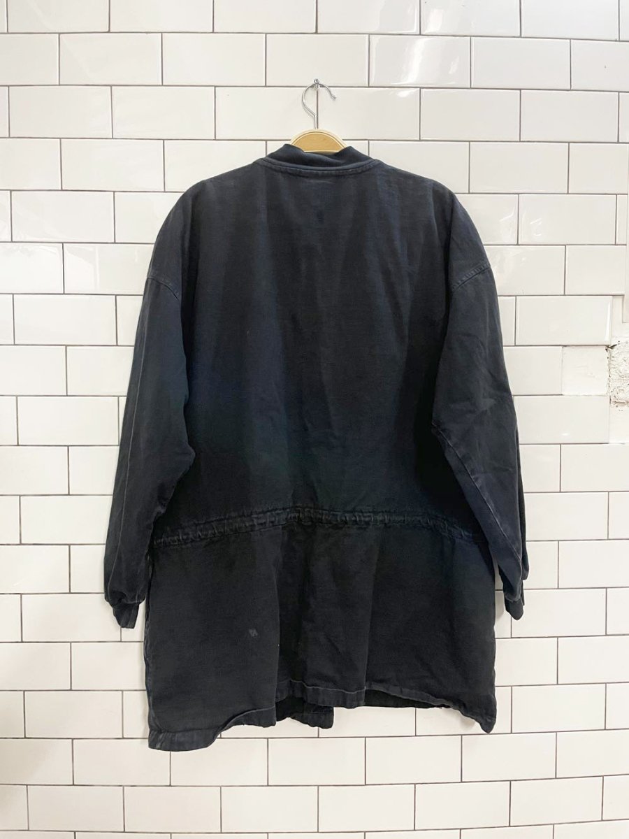 vintage 90s canary island drawstring cotton jacket - good market thrift store