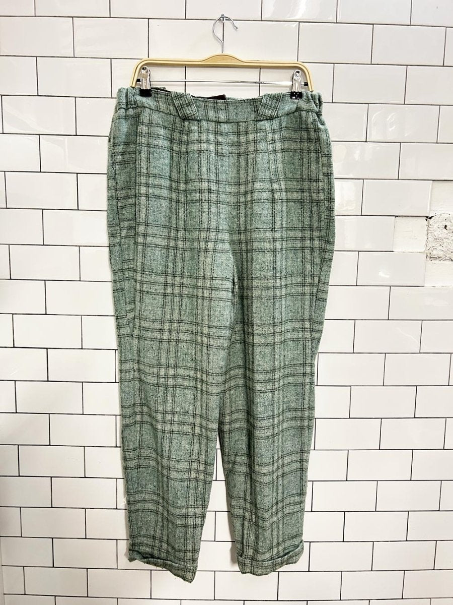 vintage 70s mister leonard wool blend plaid trousers - good market thrift store