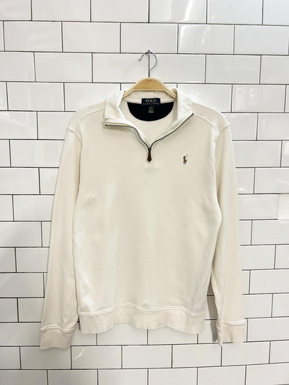 polo ralph lauren quarter zip sweatshirt - good market thrift store