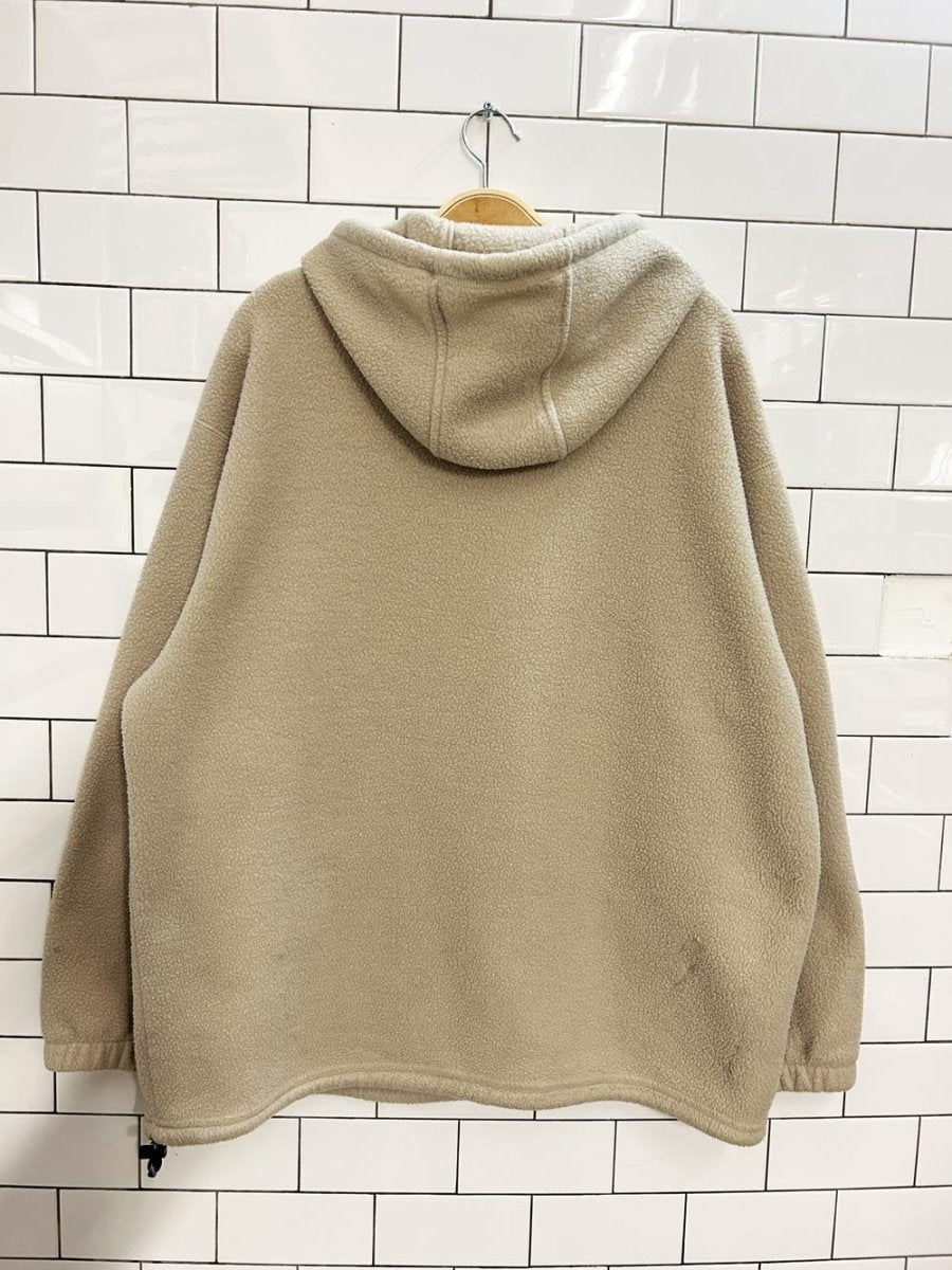 vintage 00s roots oversized cozy fleece hoodie - good market thrift store