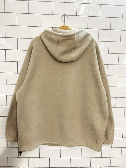 vintage 00s roots oversized cozy fleece hoodie - good market thrift store