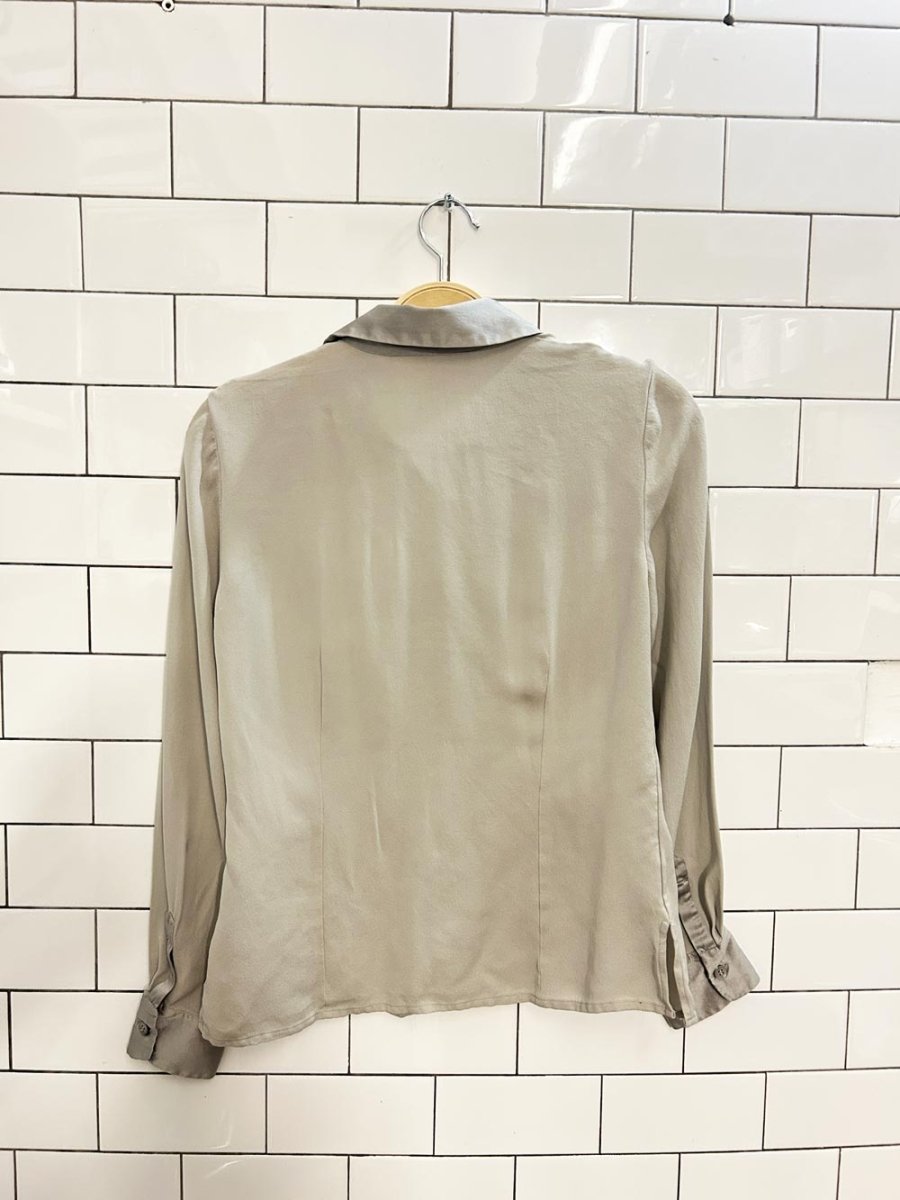 vintage 00s alfani silk shirt - good market thrift store