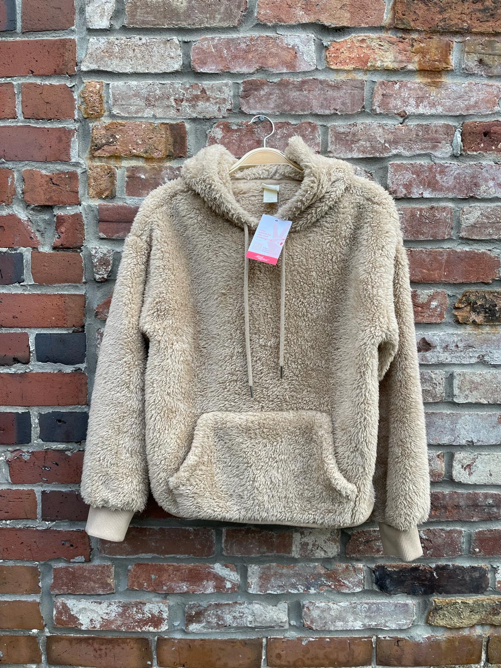 h&m 2023 sherpa fleece hoodie