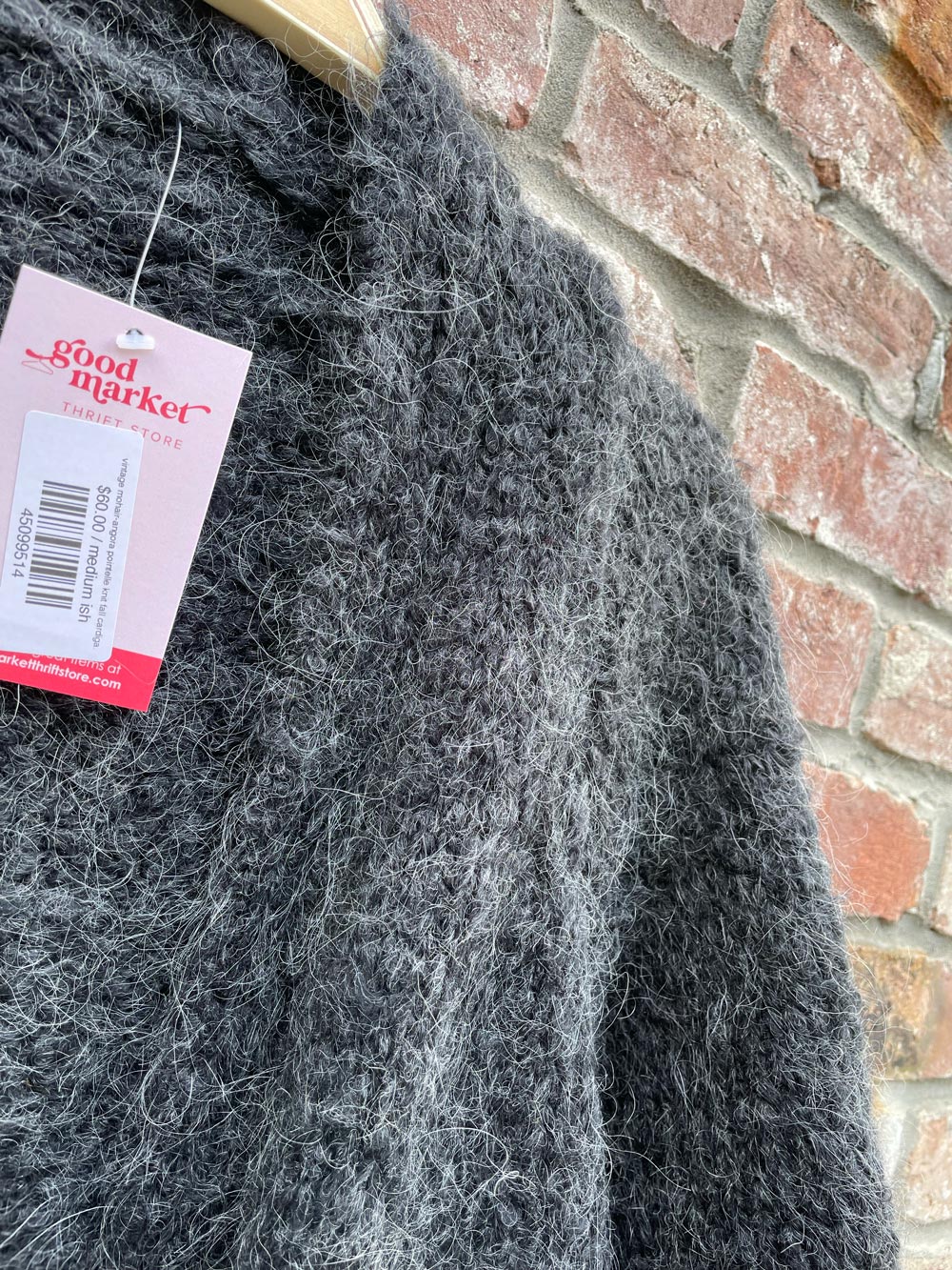 vintage mohair-angora pointelle knit fall cardigan jacket