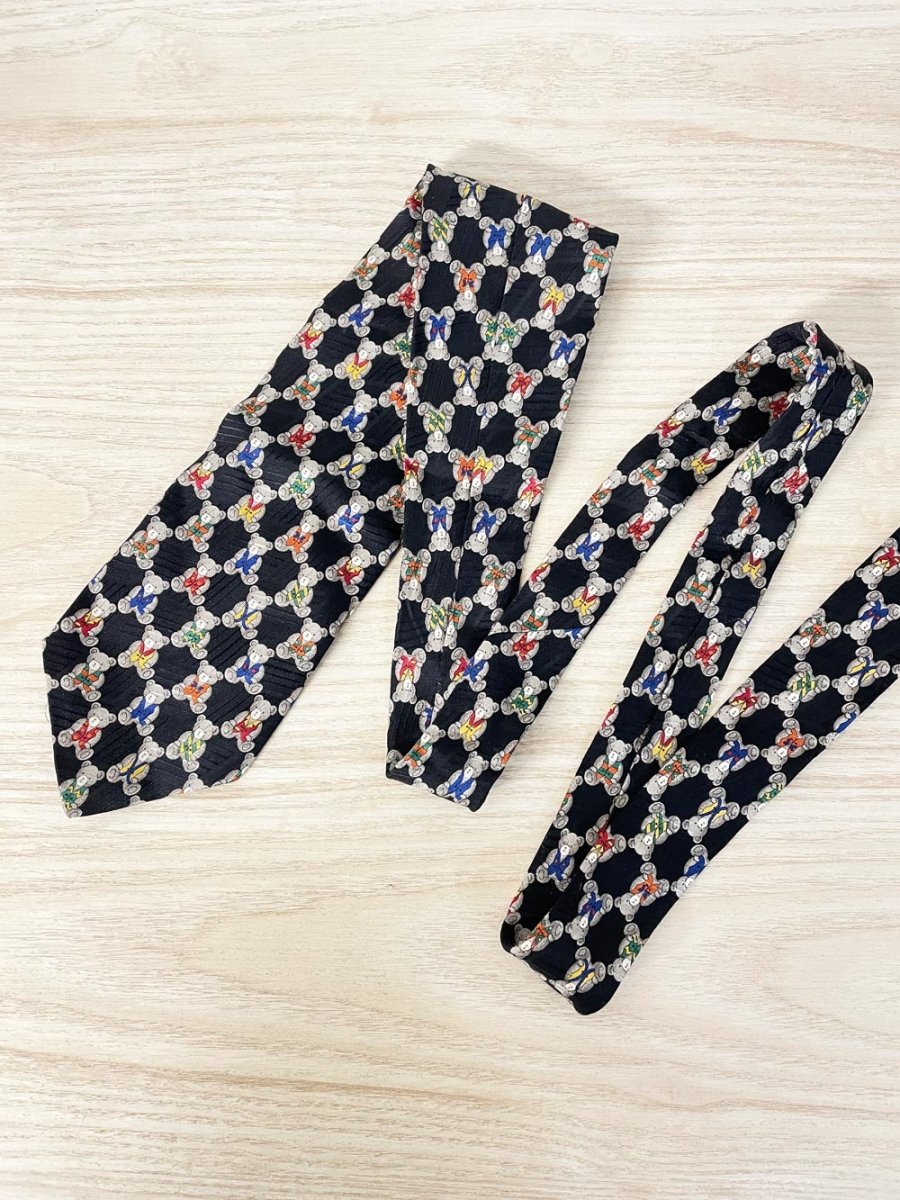 vintage teddy bear silk tie - good market thrift store
