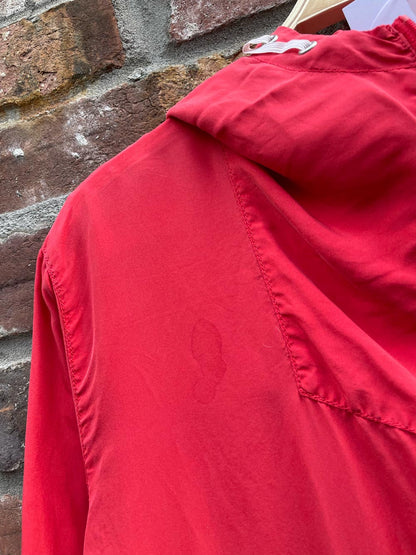 vintage red silk packable jacket