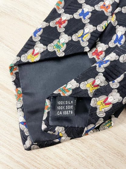vintage teddy bear silk tie - good market thrift store