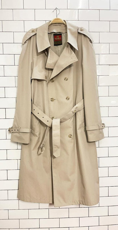 vintage 80s moores classic trench coat - good market thrift store