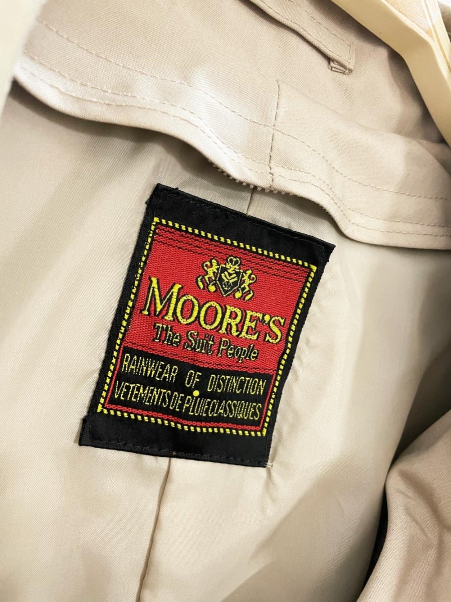 vintage 80s moores classic trench coat - good market thrift store