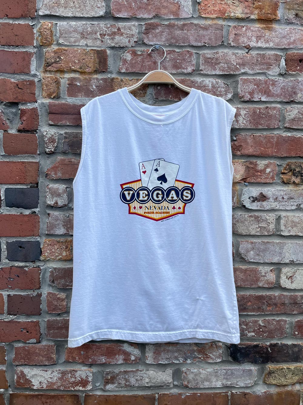 vintage 90s las vegas poker sleeveless tee