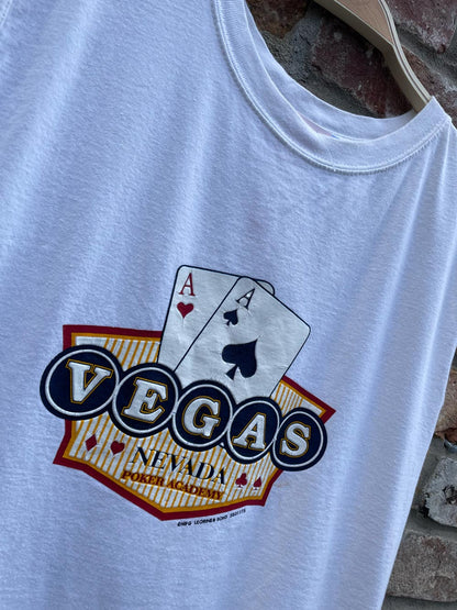 vintage 90s las vegas poker sleeveless tee