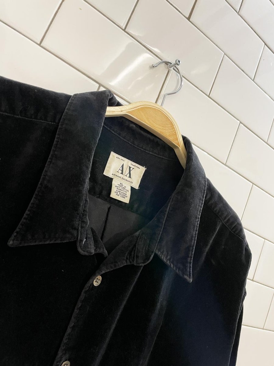 armani exchange velour shirt - good market thrift store