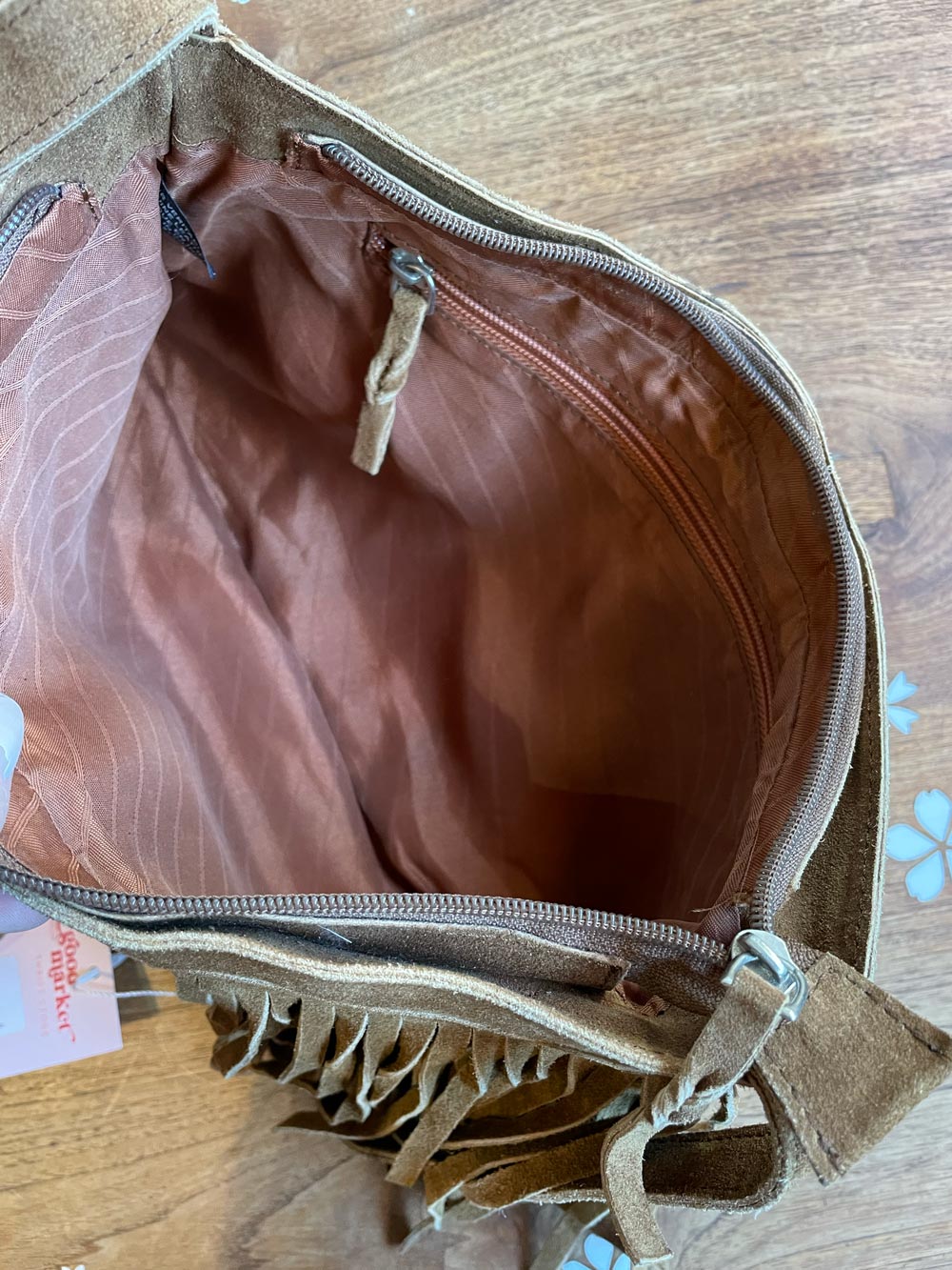 cuero boho fringe suede leather shoulder bag